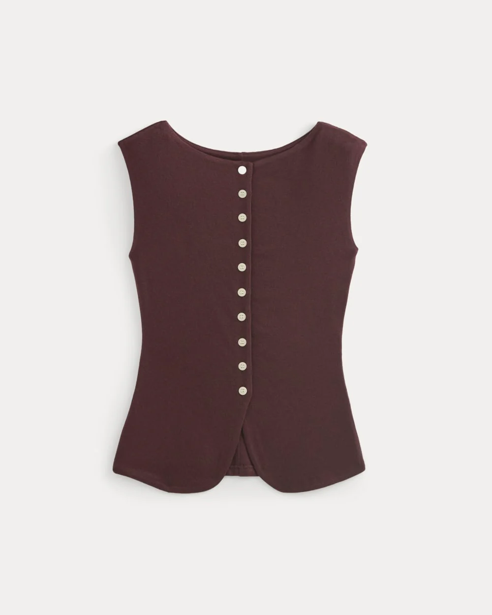 Sleeveless Button-Up in Butterluxe | Deep Plum