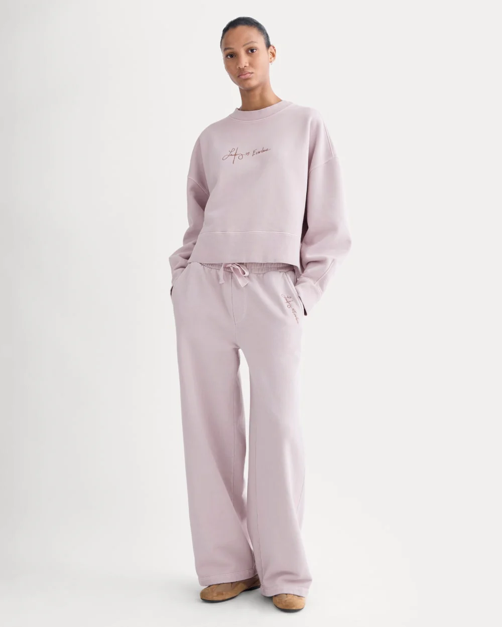 Everlane x The Laufey Foundation Wide-Leg Sweatpant | Burnished Lilac