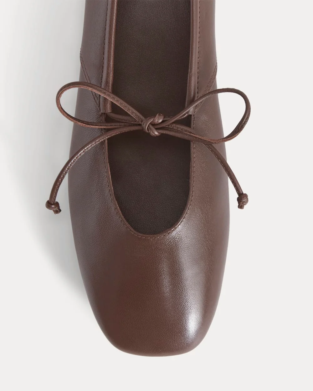 Leather Keyhole Flat | Burnt Umber