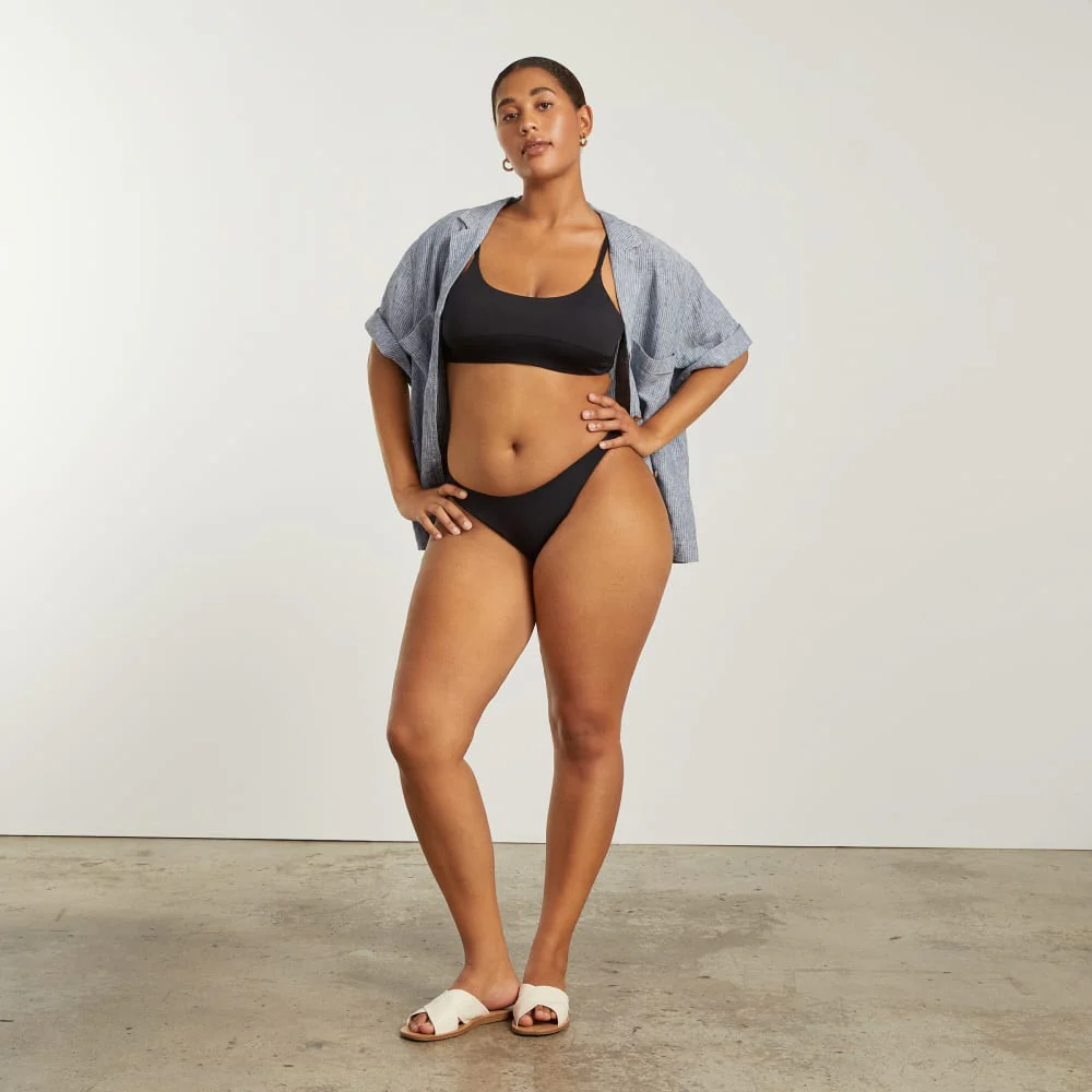 The Scoop-Neck Bikini Top | Black