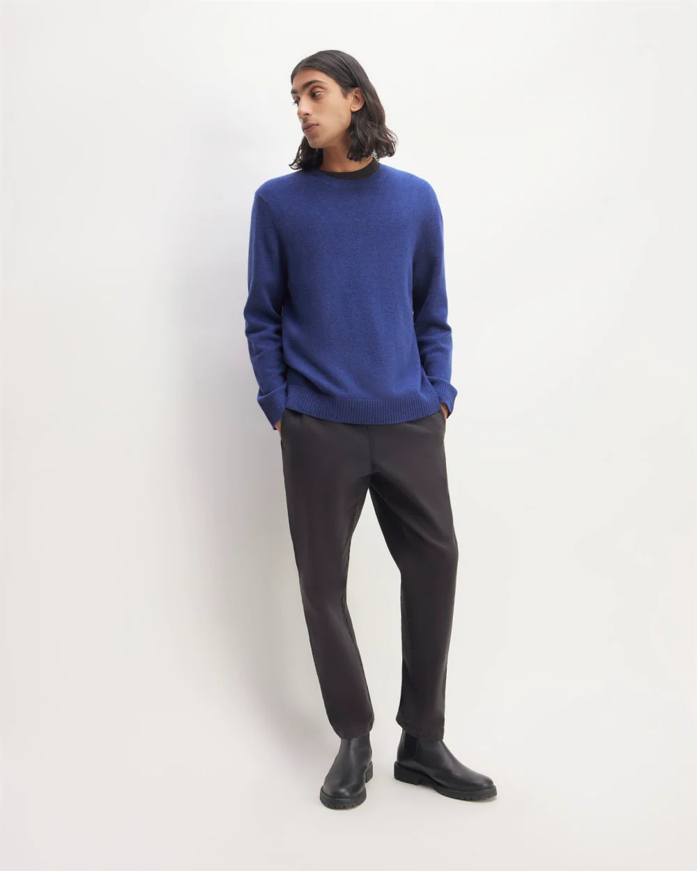 The Premium Merino Crew Neck Sweater | Bellwether Blue Heather