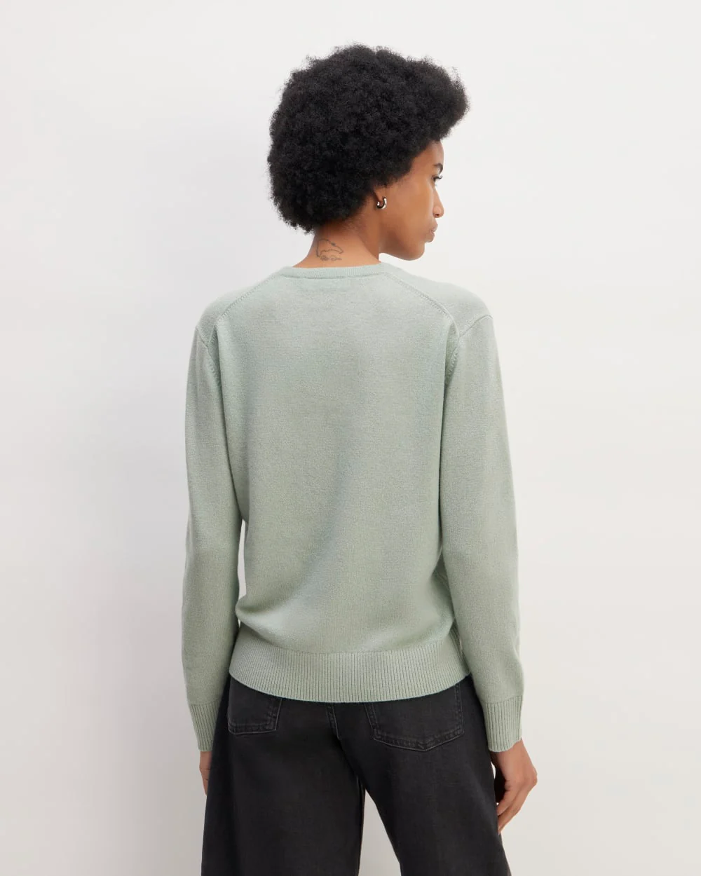 The Classic Crew in Cashmere | Light Sage Green