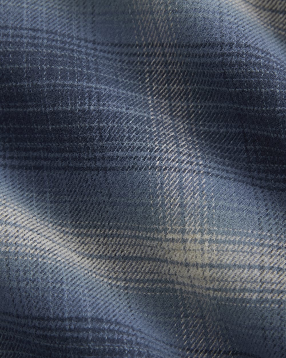 Brushed Flannel Shirt | Blue Ombre Plaid