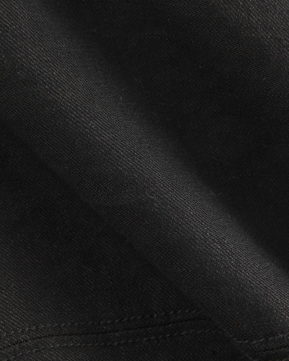 The Mini Skirt in Stretch Linen | Black