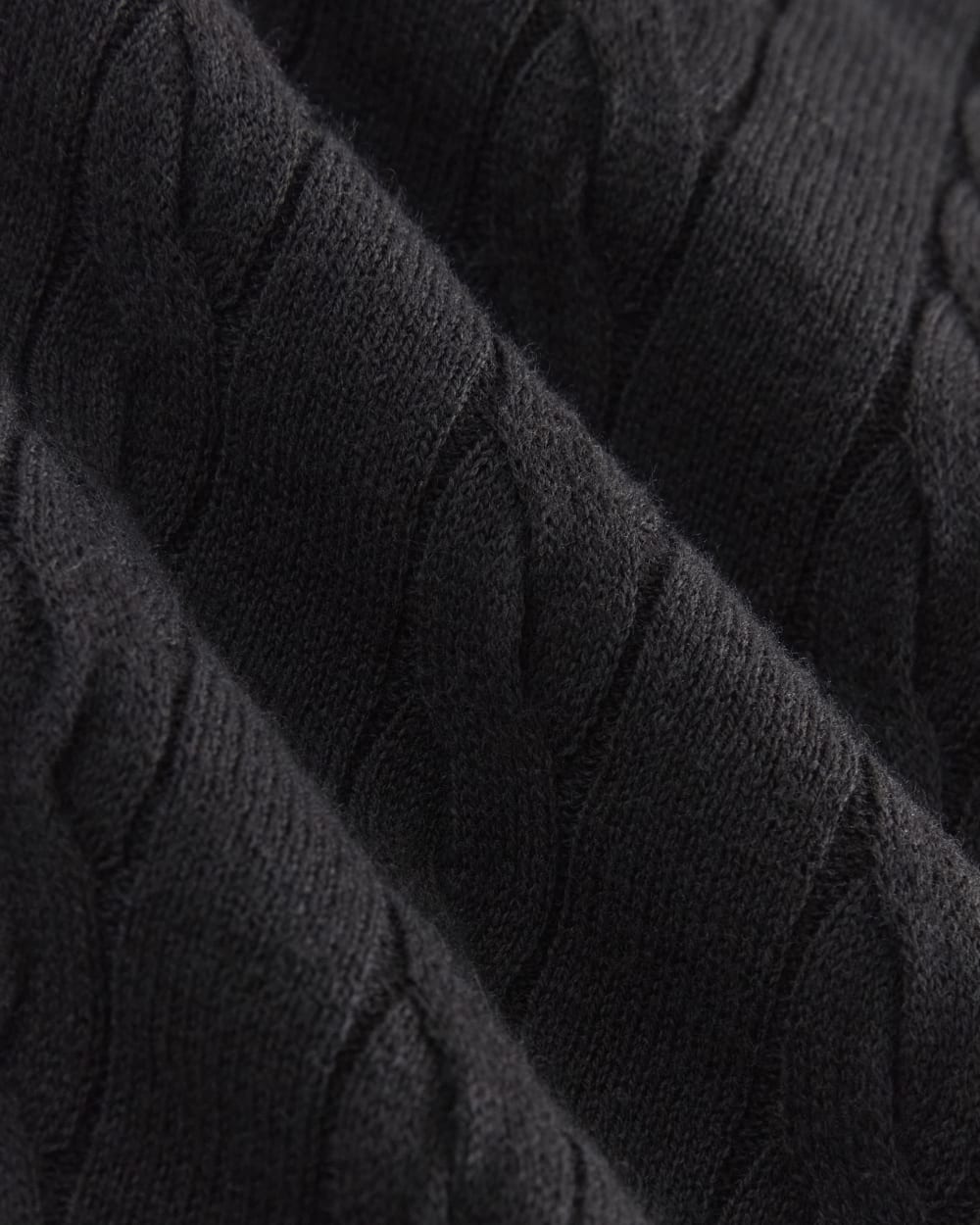 The Cable Halter in Cotton Cashmere | Black