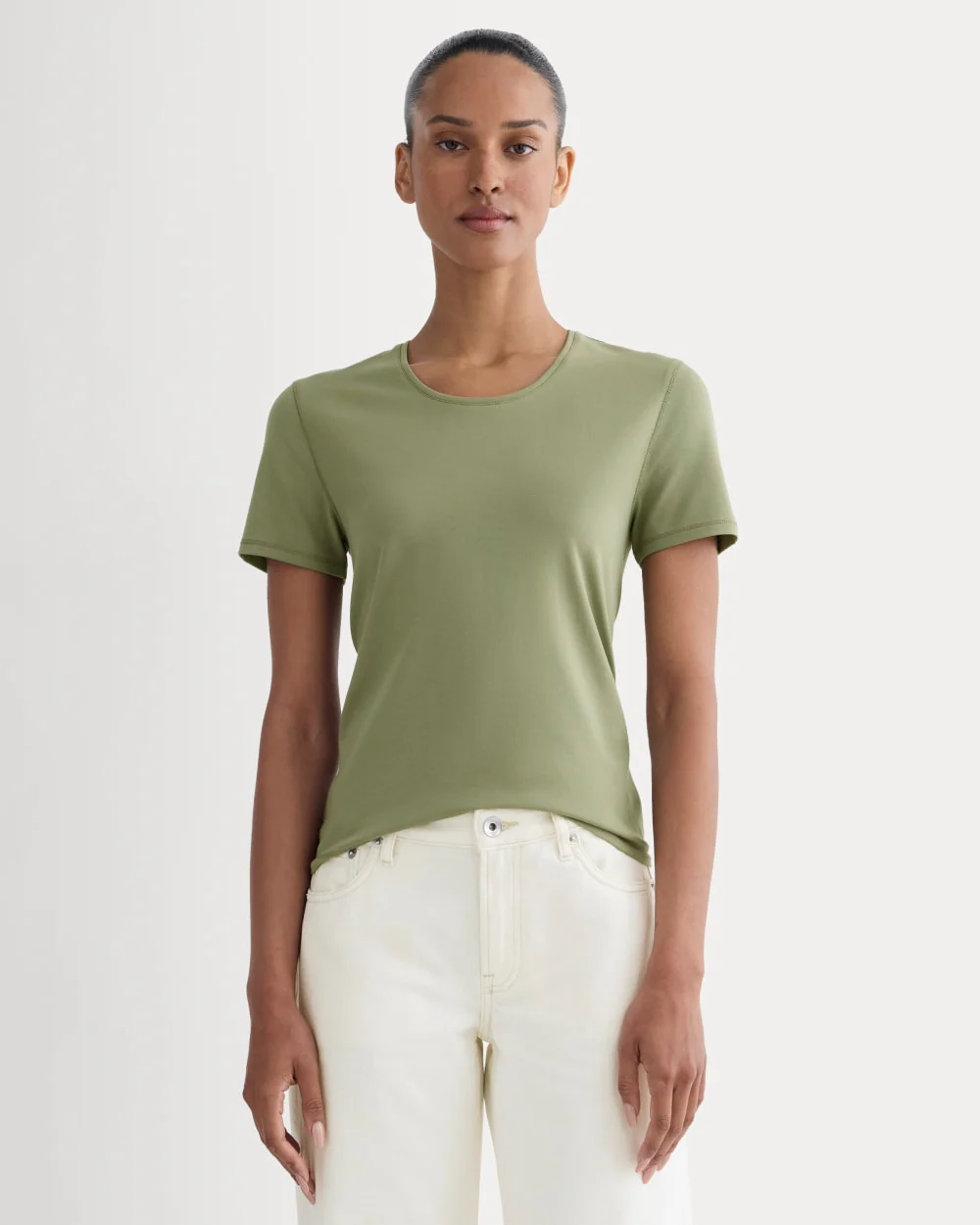 The Form Tee | Lichen Green