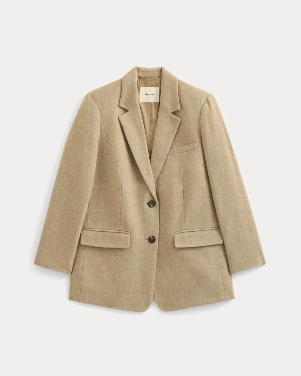 The Oversized Blazer in Wool | Taupe Herringbone
