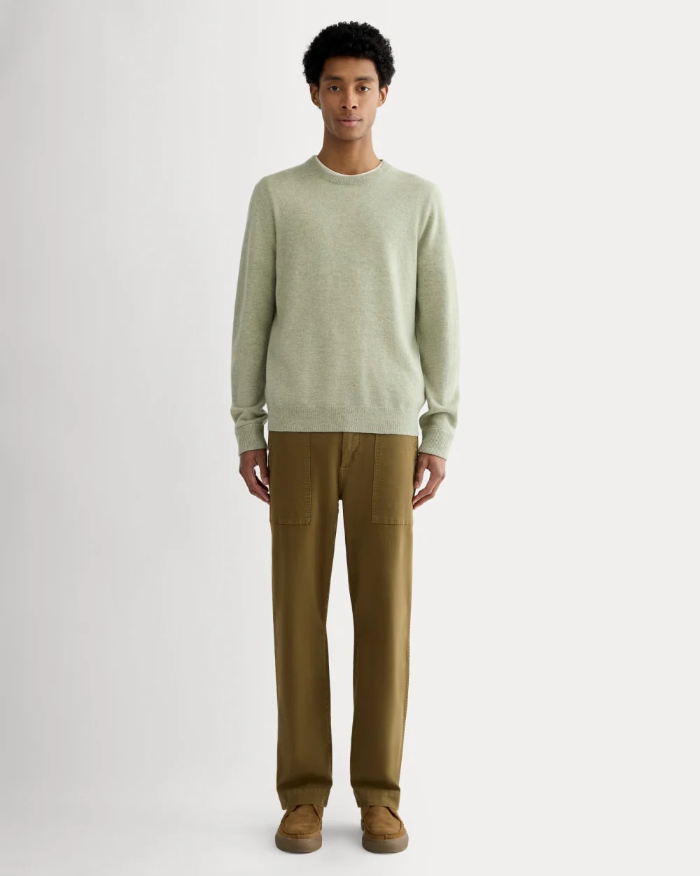 The Cashmere Crew | Light Heathered Moss