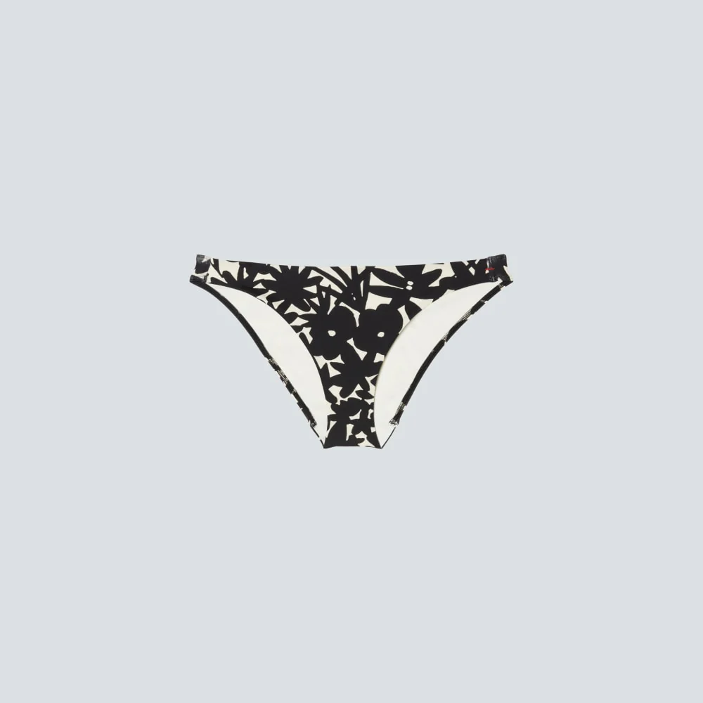 The Bikini Bottom | Black / Canvas Floral
