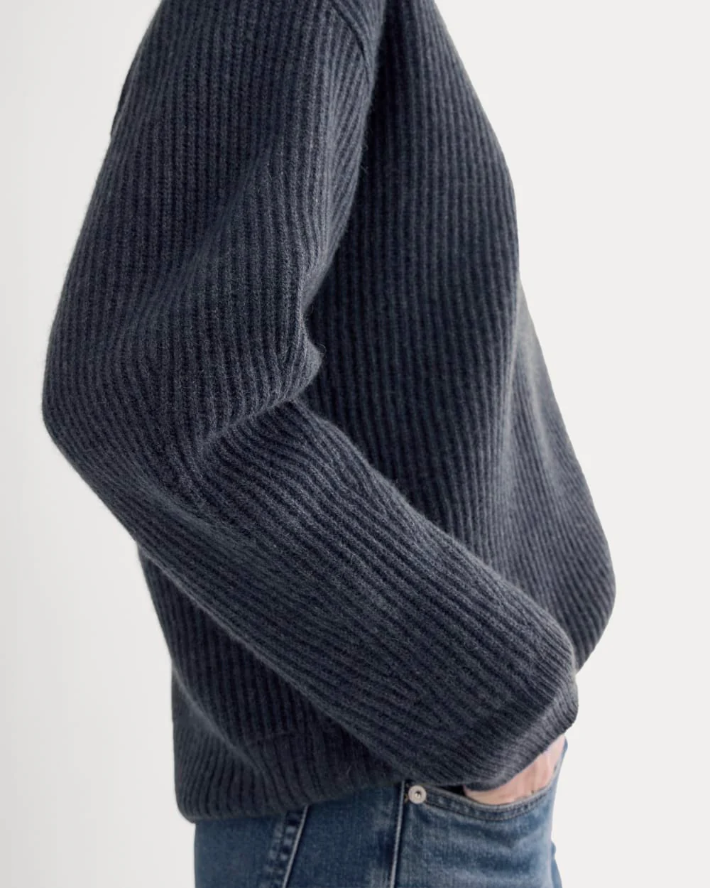 The Cocoon Crew in Wool Cashmere | Indigo