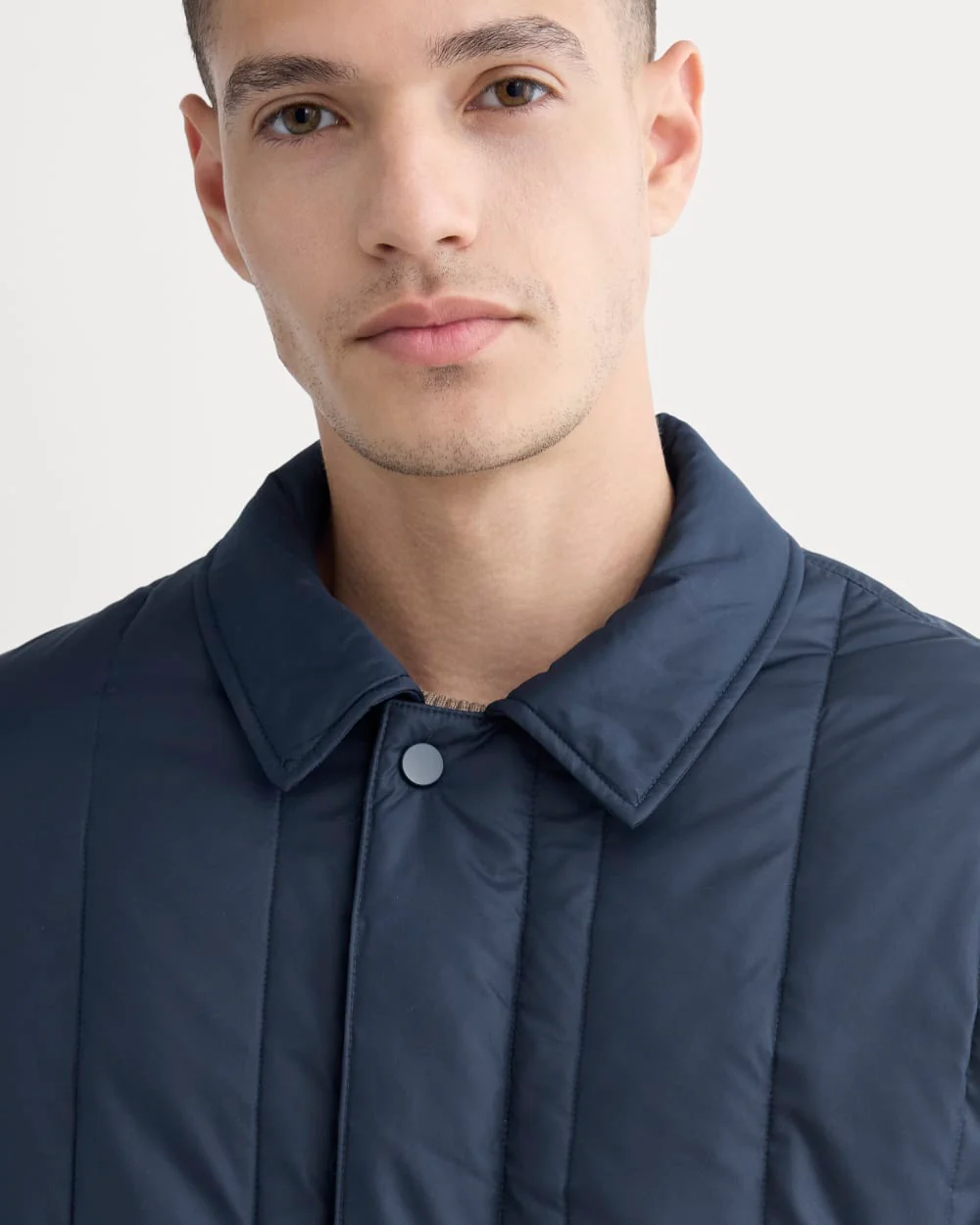 ReNew Vertical-Quilted Jacket | Navy