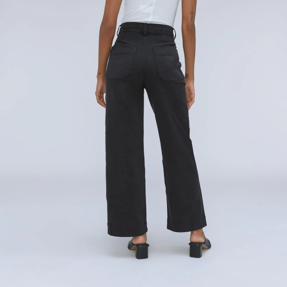 The Organic Wide-Leg Pant | Black