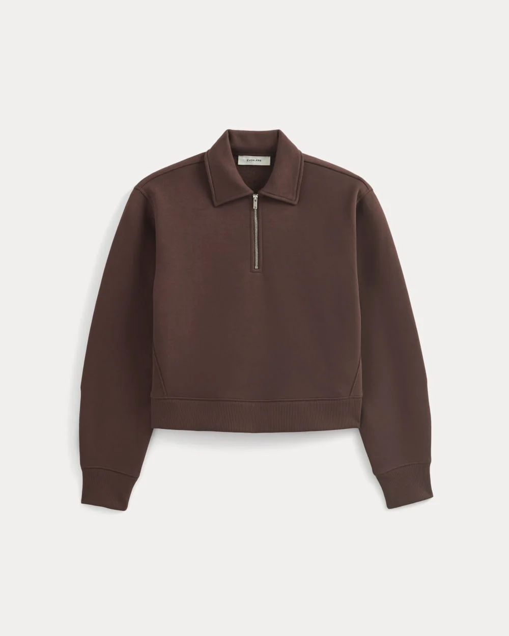 Luxe Fleece Zip Polo | Dark Chocolate