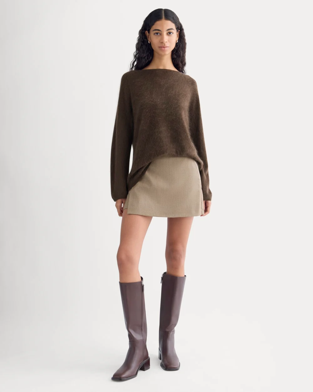 Lush Cashmere Boatneck Sweater | Raven