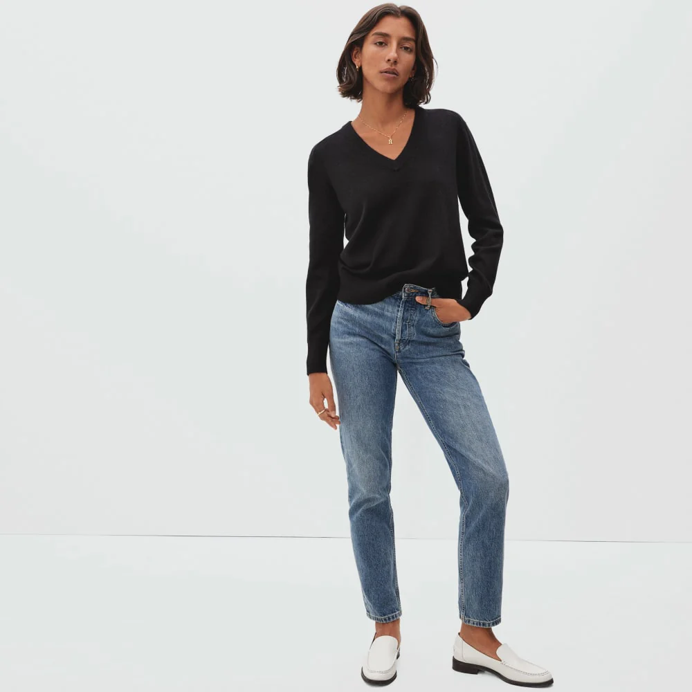 The Cashmere V-Neck | Black