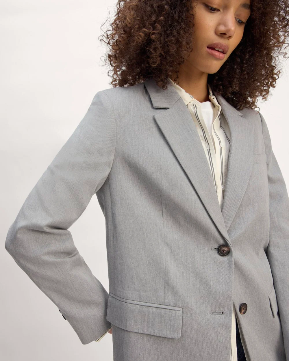 The Oversized Blazer in Buttersmooth | Heather Steel