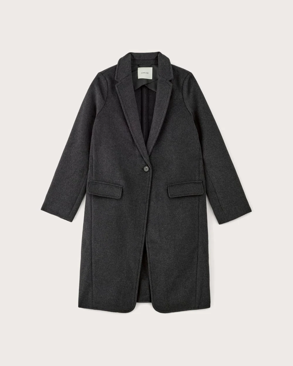 The Topcoat in Wool | Dark Charcoal Melange