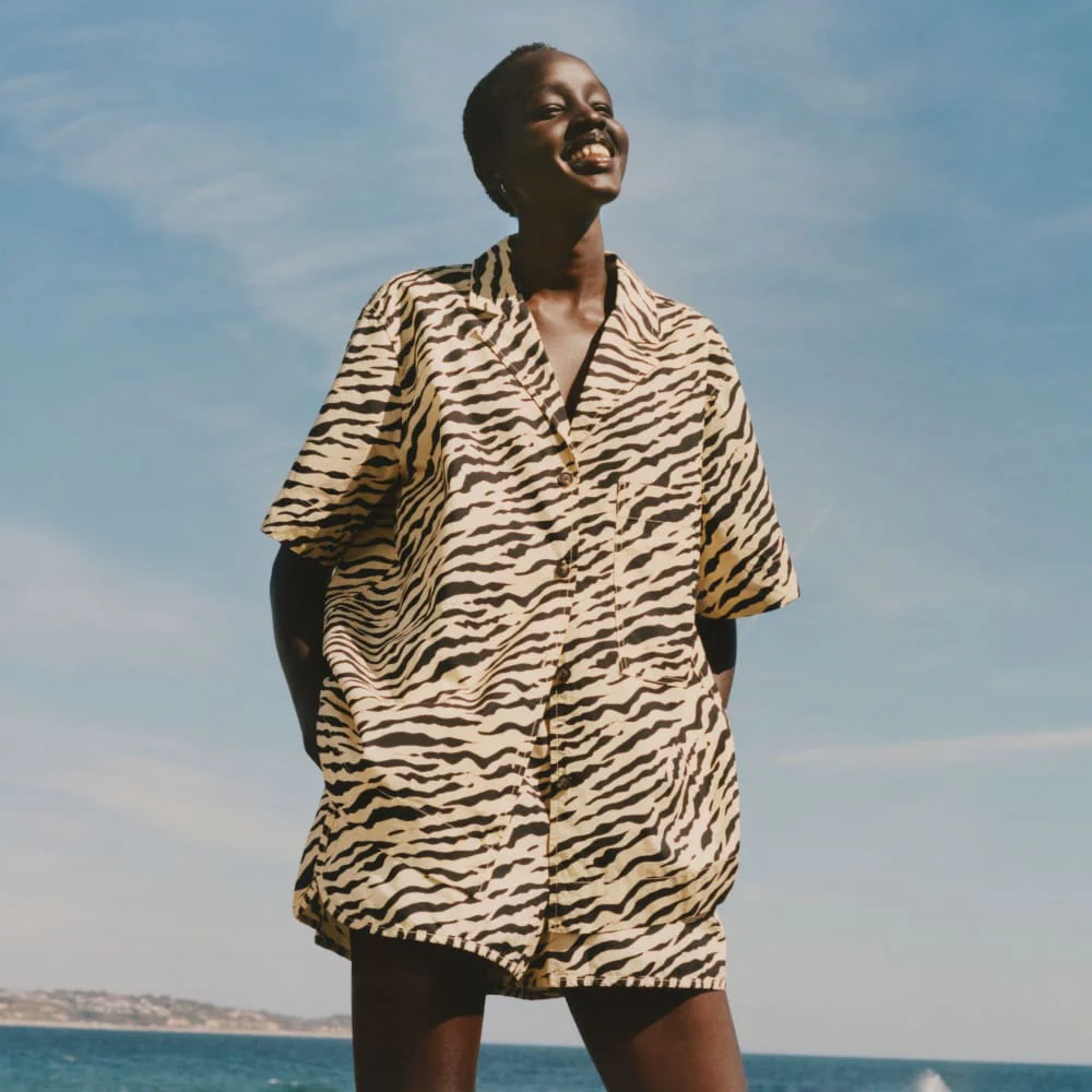 The Poplin Boxer Short | Pale Yellow Tiger Stripe