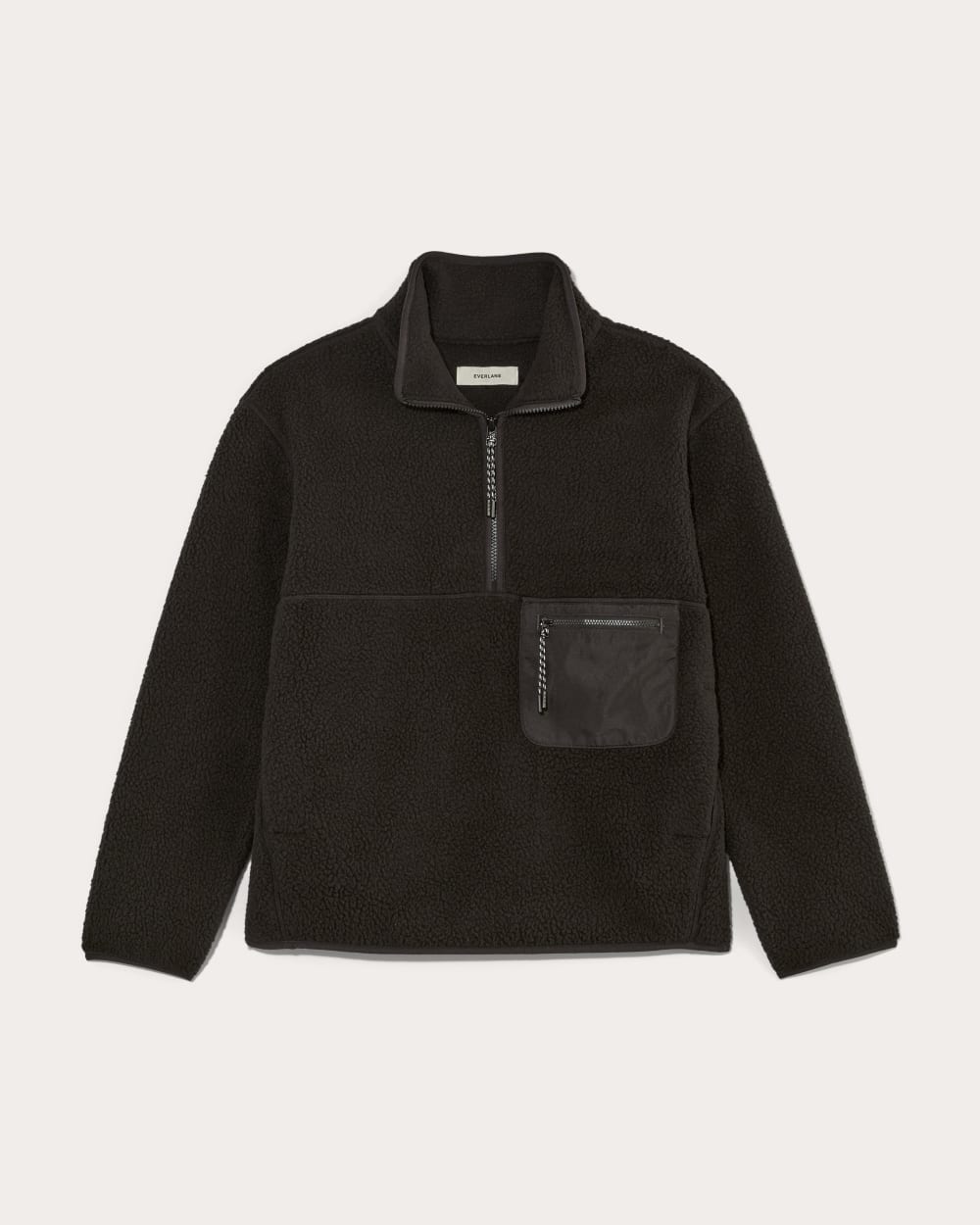 The ReNew Fleece Oversized Half-Zip | Black