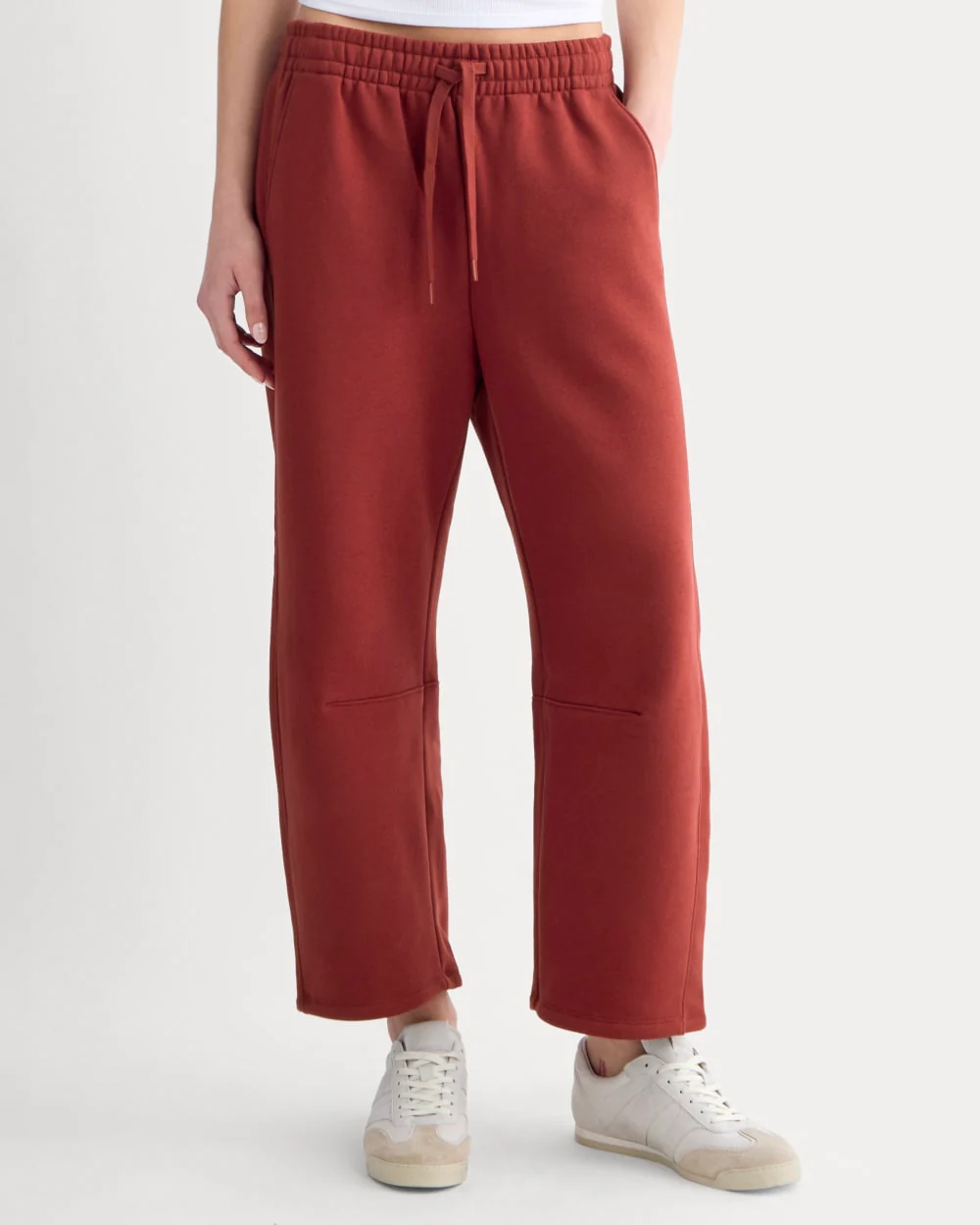 Luxe Fleece Barrel Sweatpant | Merlot