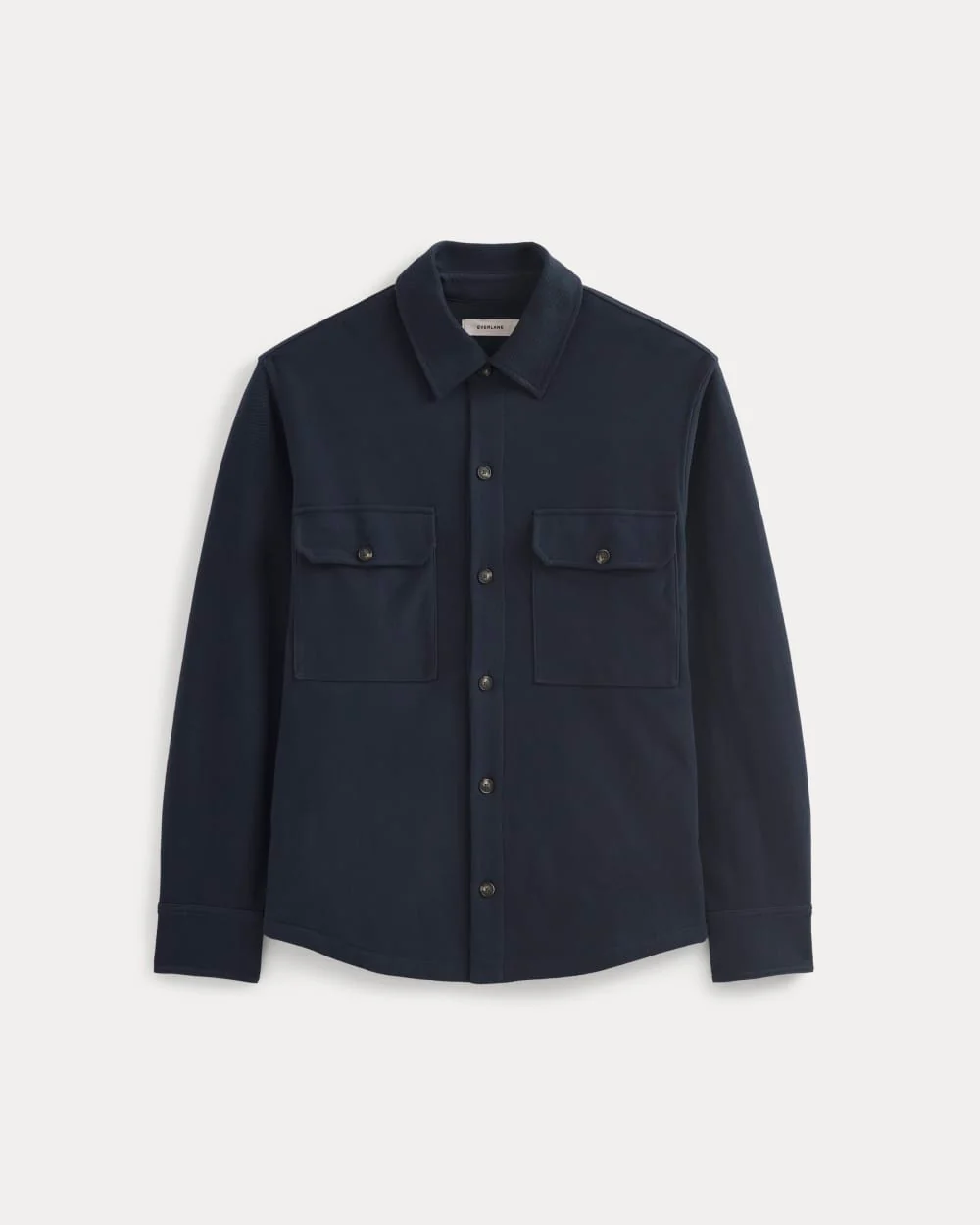 Relaxed Knit Utility Shirt | Navy