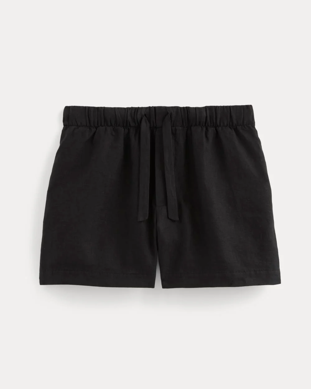 The Drawstring Boxer Short in Linen | Black