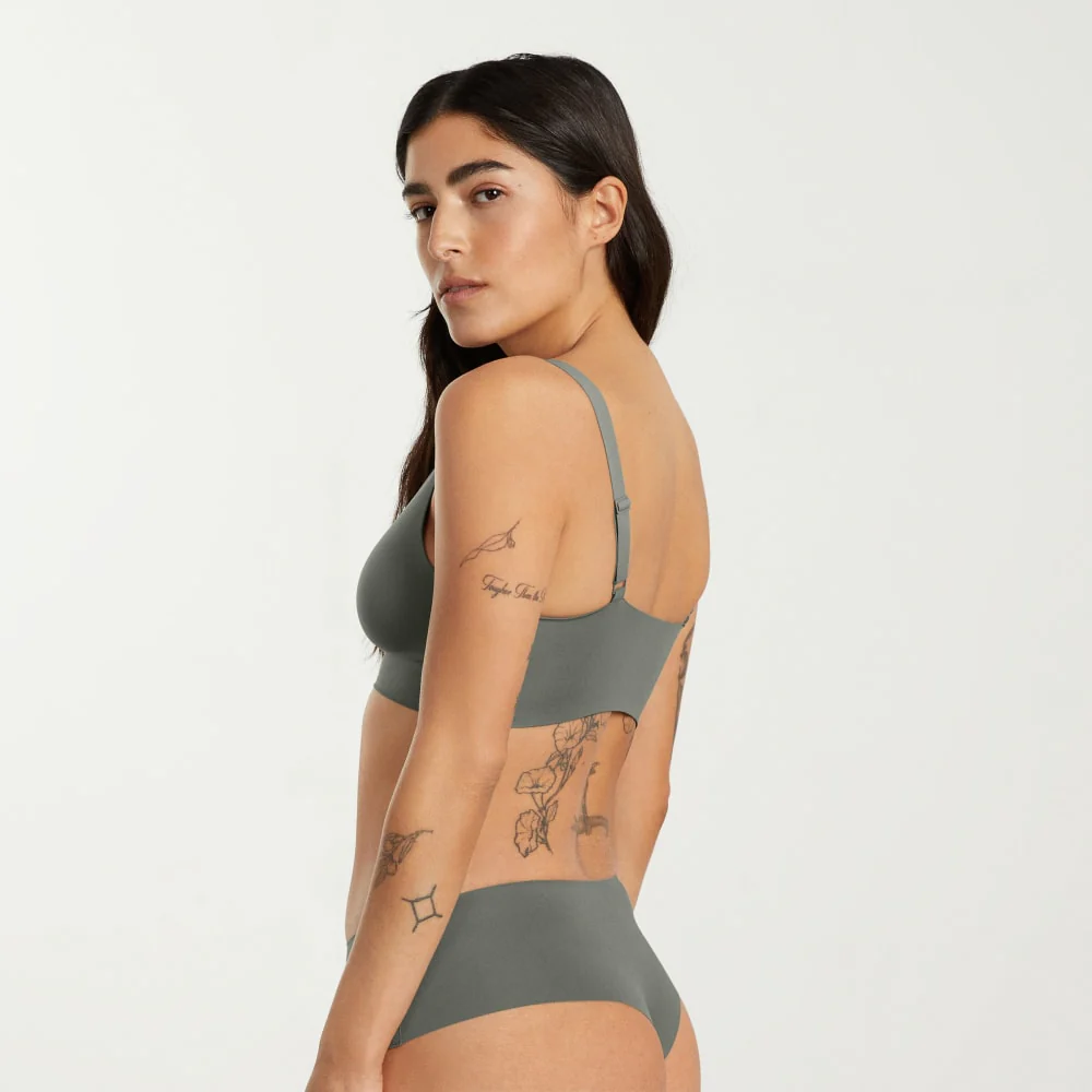 The Invisible High-Rise Thong | Pewter Green
