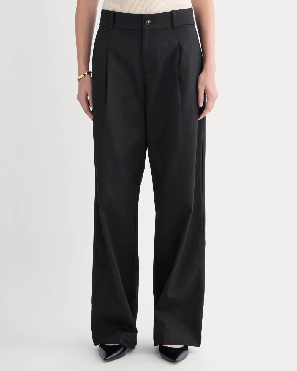 Wide-Leg Trouser in Buttersmooth | Black | 32 Inseam