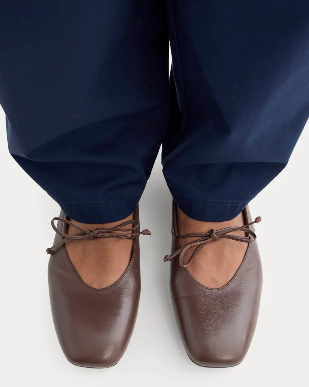 Leather Keyhole Flat | Burnt Umber