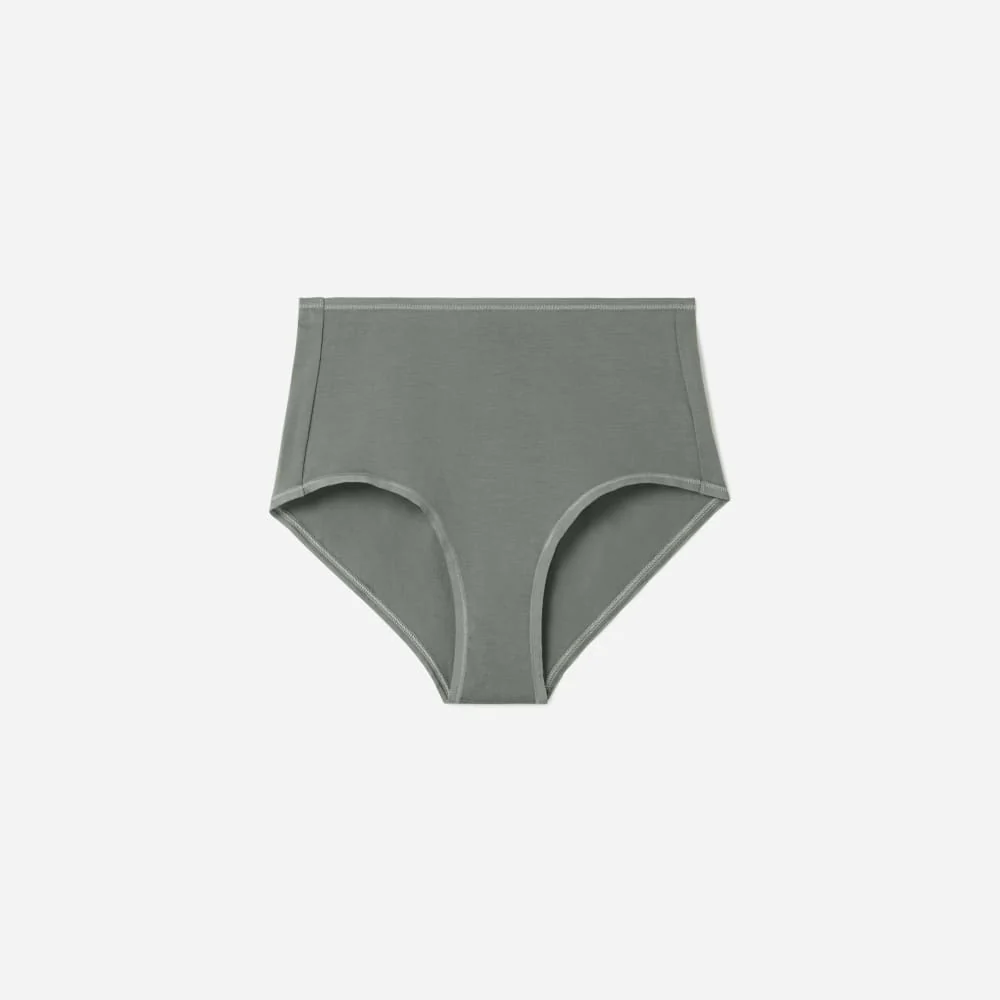 The Cotton High-Rise Hipster | Dark Sage