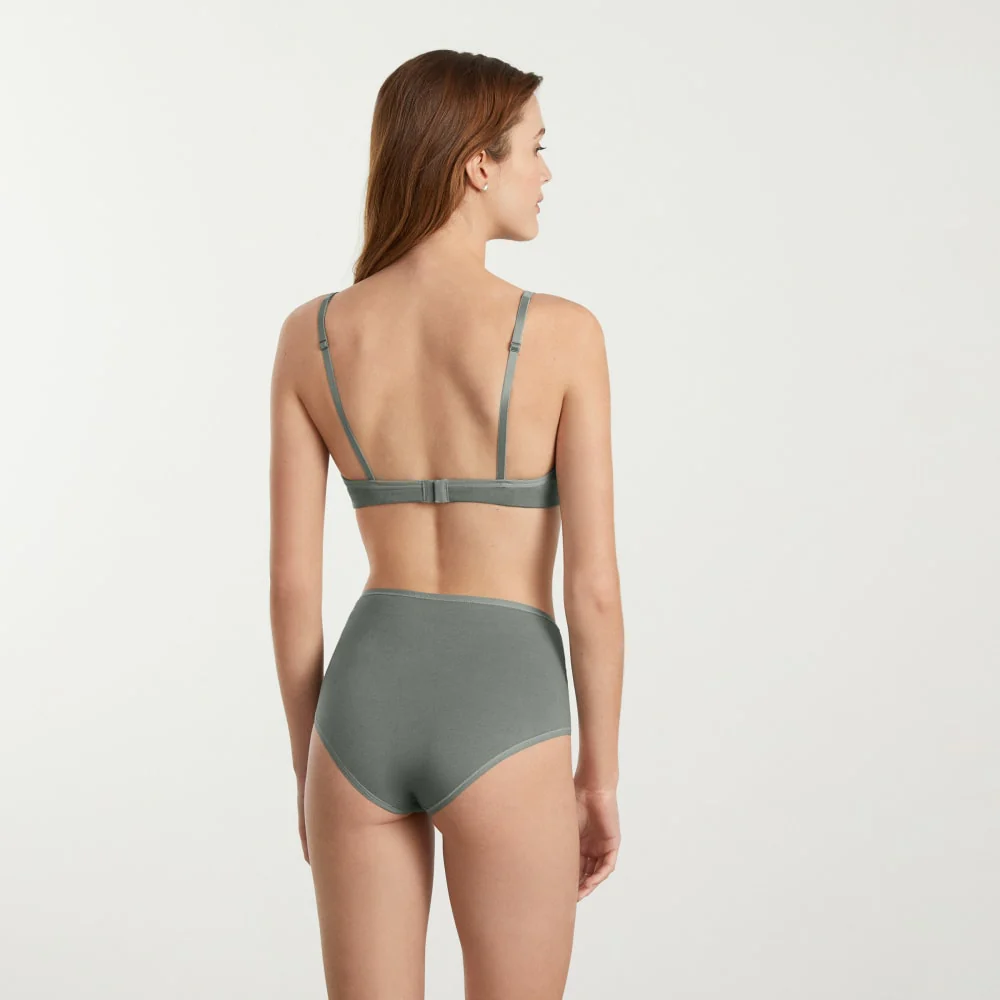 The Cotton High-Rise Hipster | Dark Sage