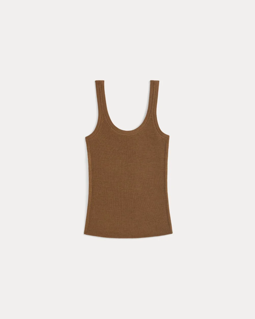 The Light Ribbed Cami in Ultrasoft Merino | Heathered Toffee