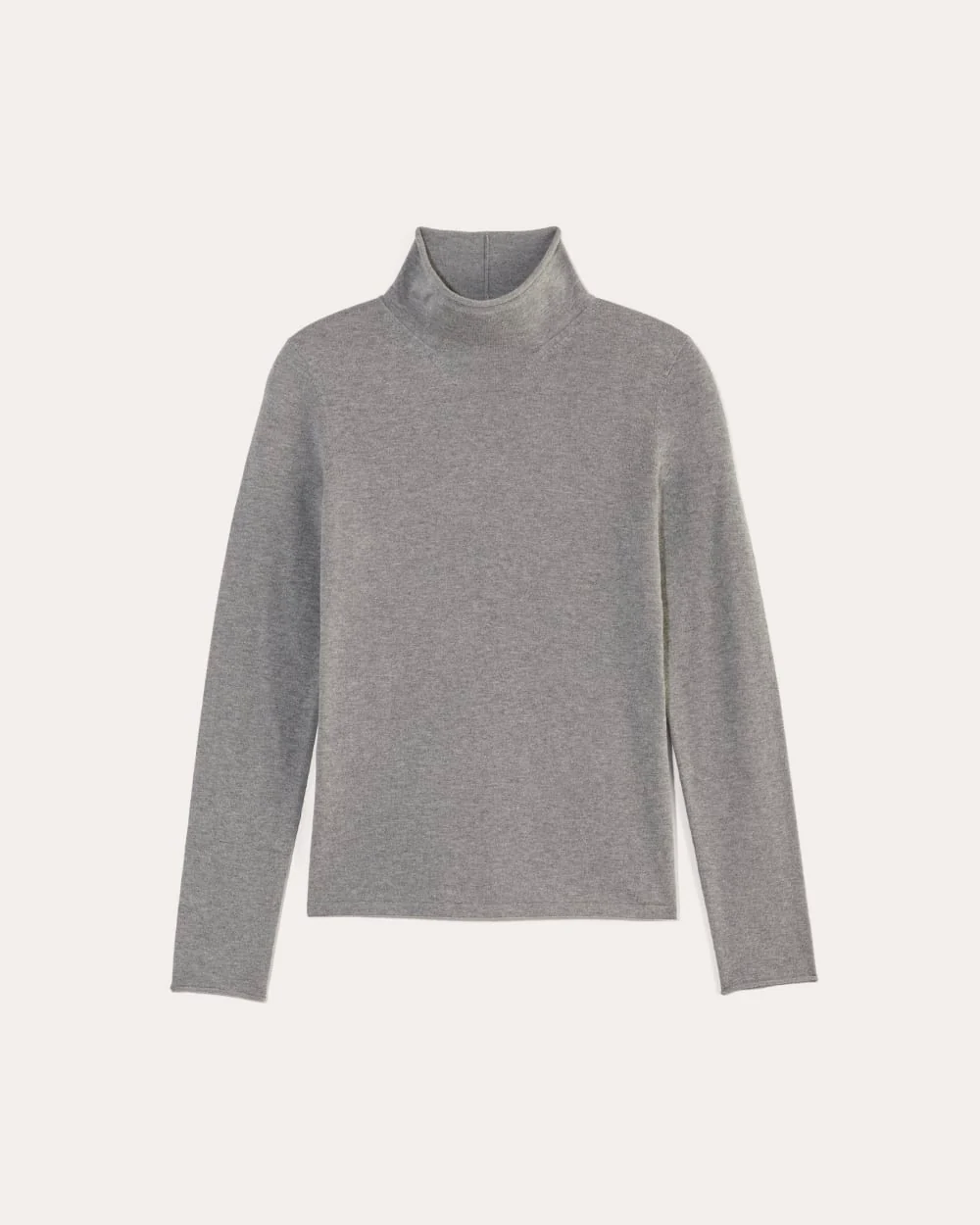 The Funnel Neck in Cotton Cashmere | Heather Charcoal