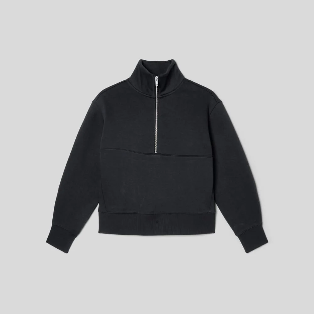 The ReTrack Half-Zip Sweatshirt | Black