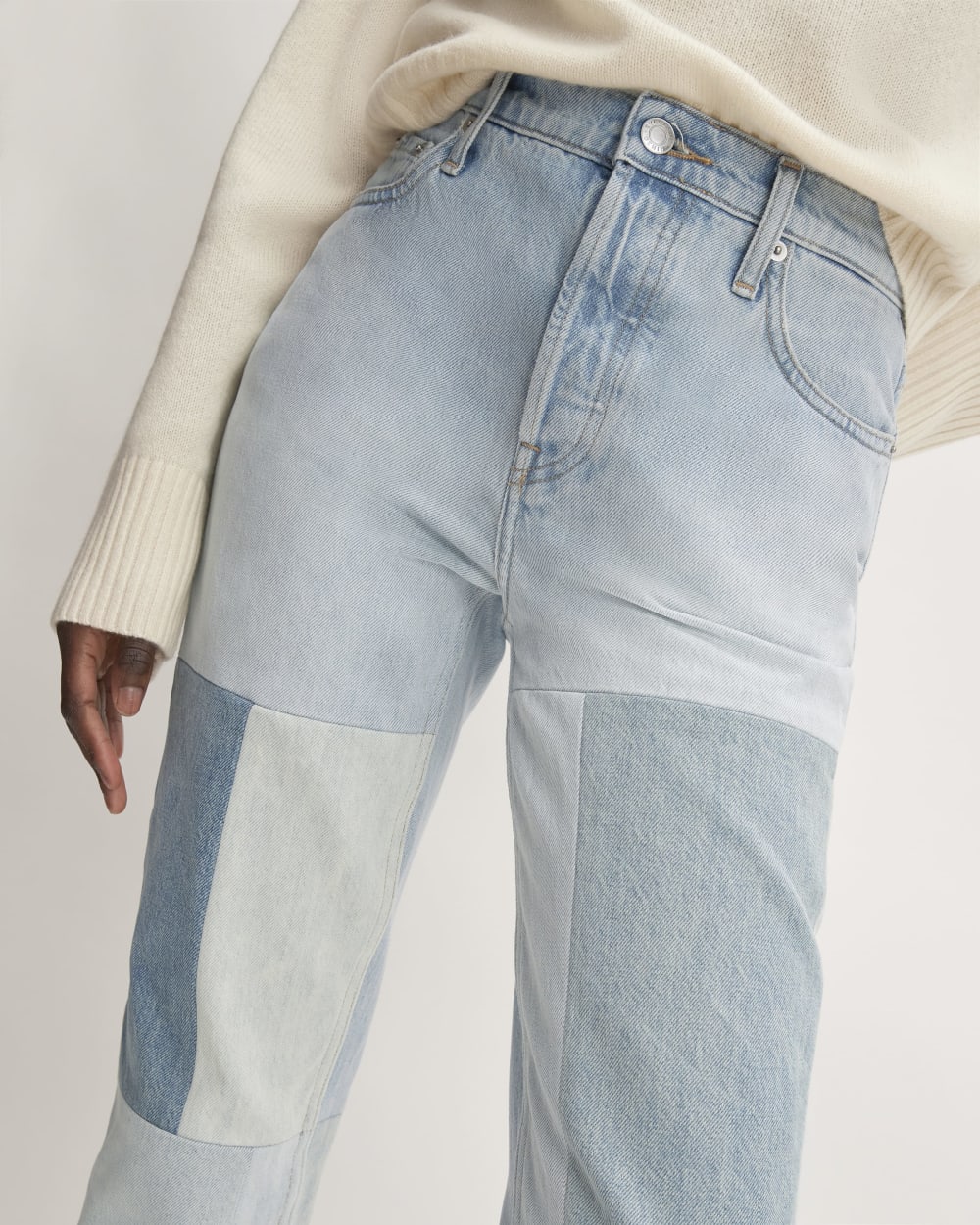 The ’90s Cheeky® Mended Jean | Patched Indigo | 28.5 Inseam