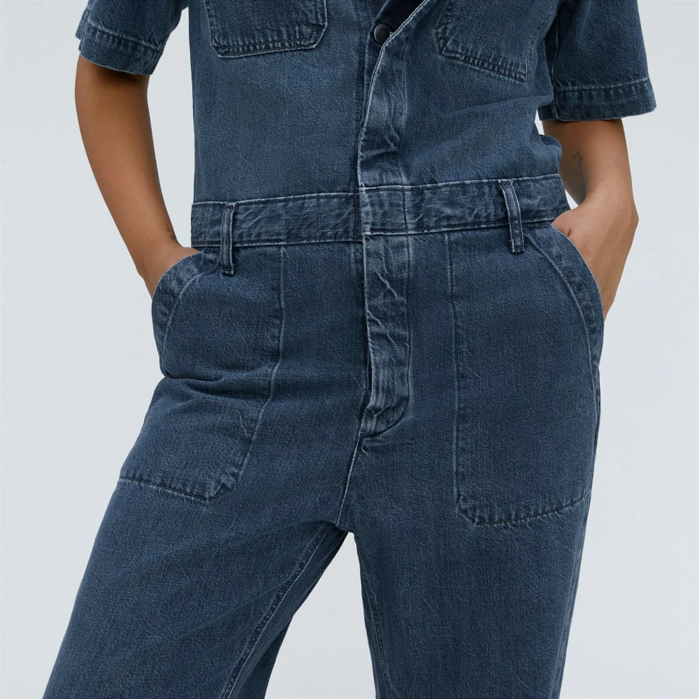 The Supersoft Jean Coverall | Work Blue