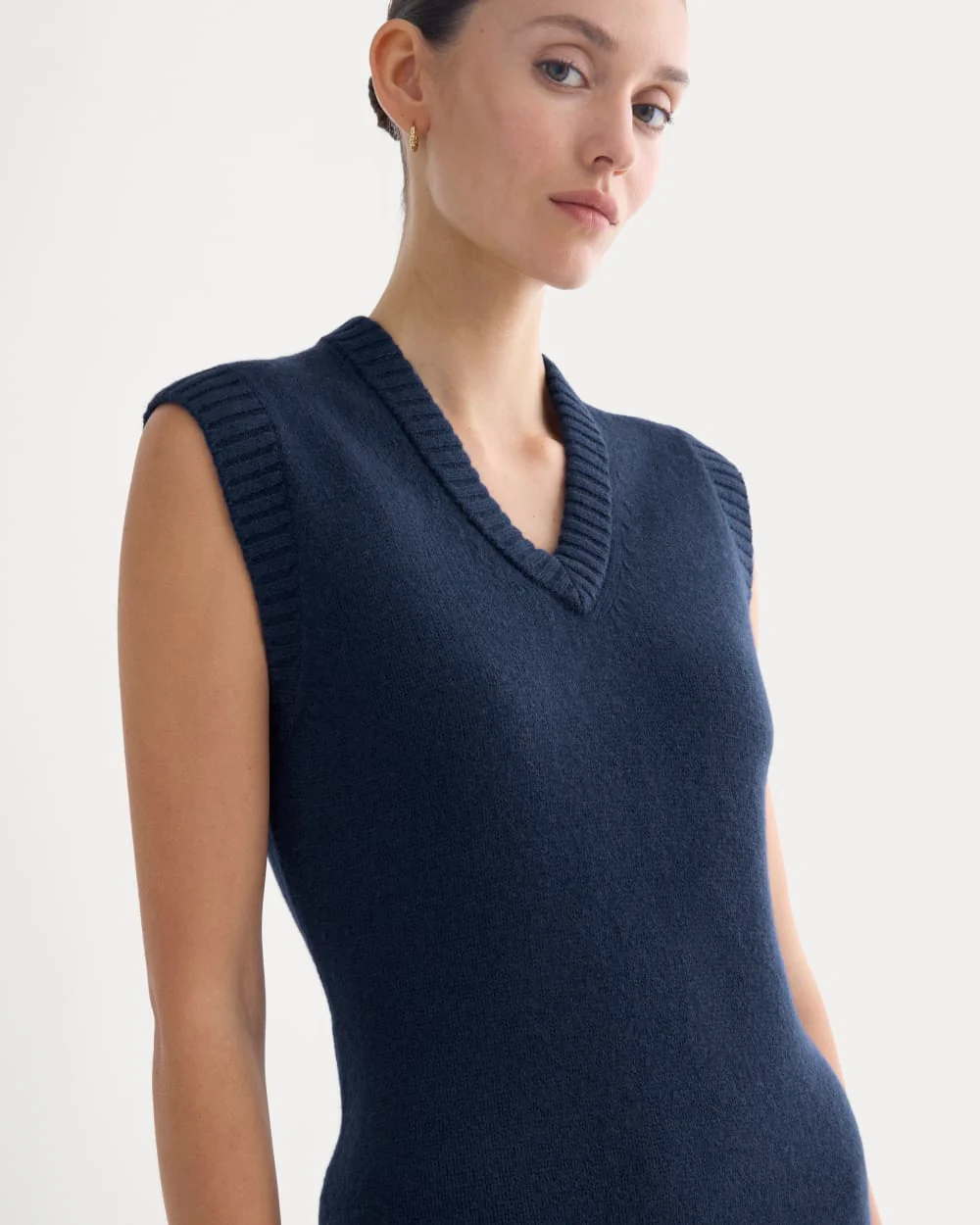 Sweater Mini Dress in Luxe Merino | Navy