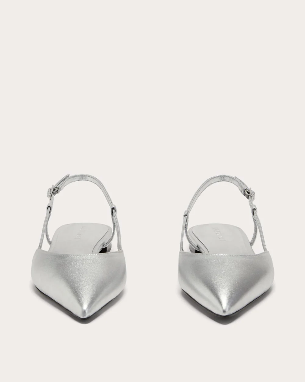 The Studio Slingback Flat | Silver