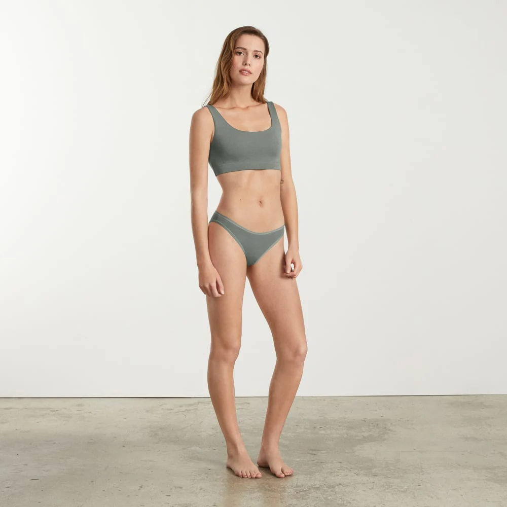 The Cotton Bikini | Dark Sage