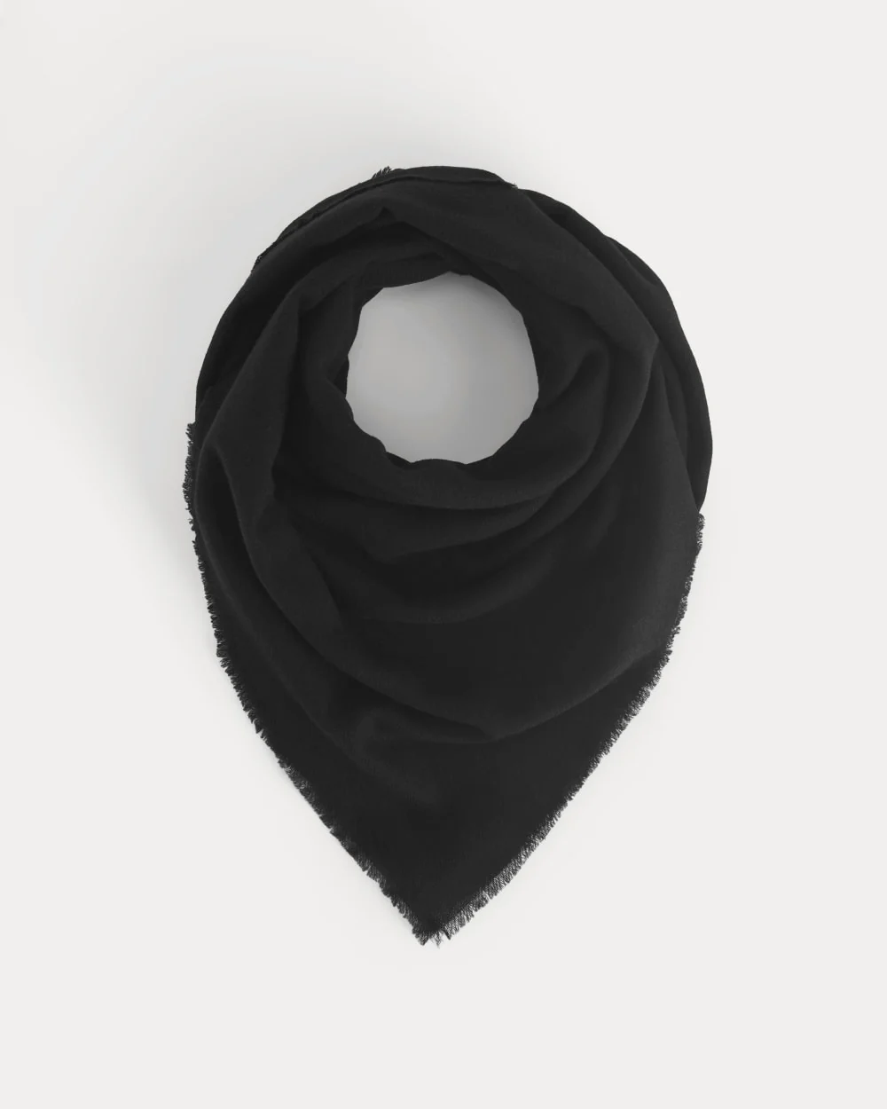 The Cashmere Feather Scarf | Black