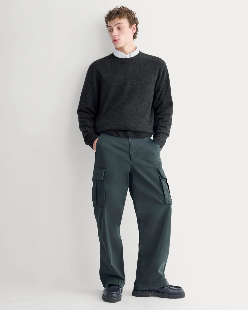 '90s Baggy Cargo Pant | Washed Black