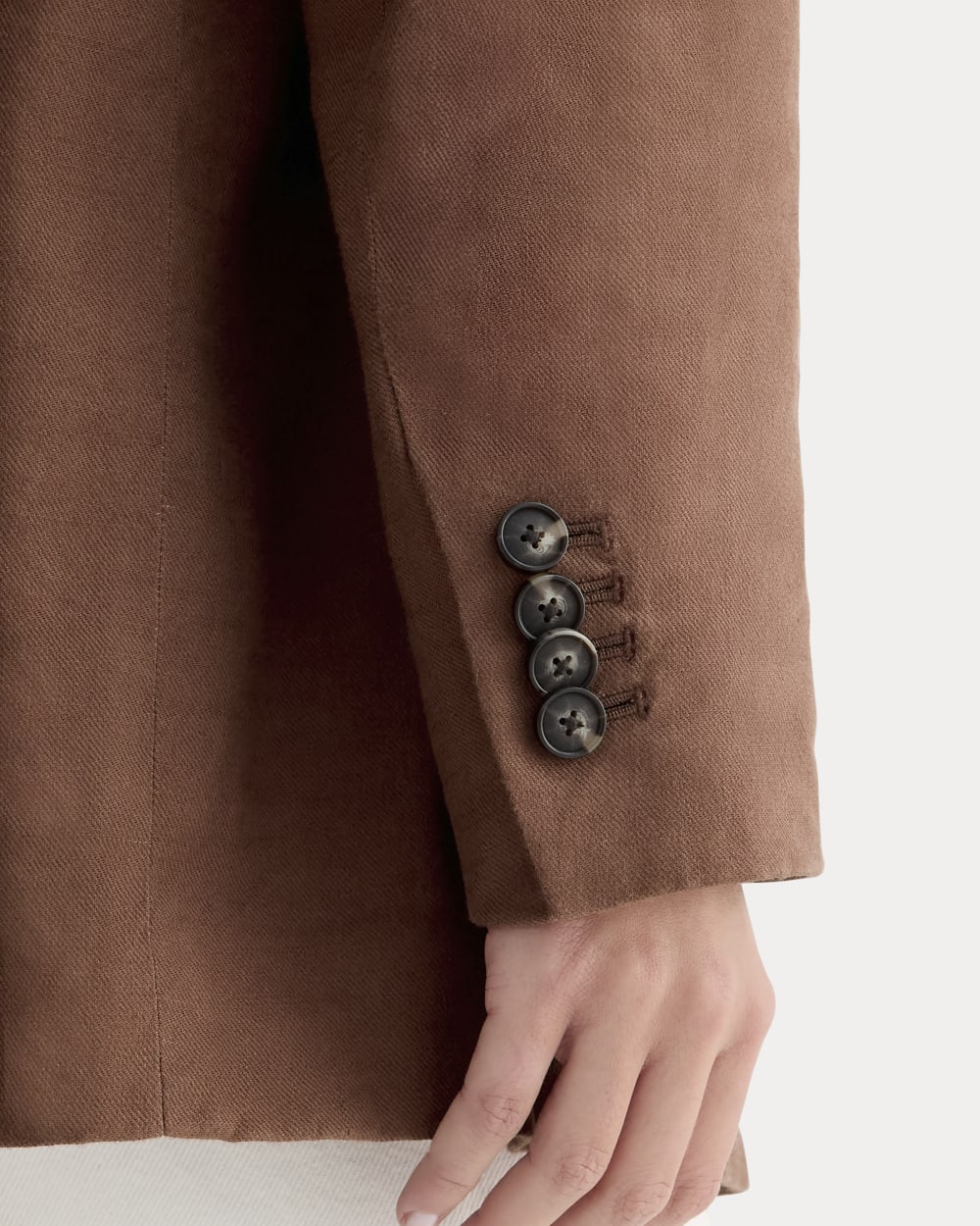 The Oversized Blazer in Stretch Linen | Cedarwood