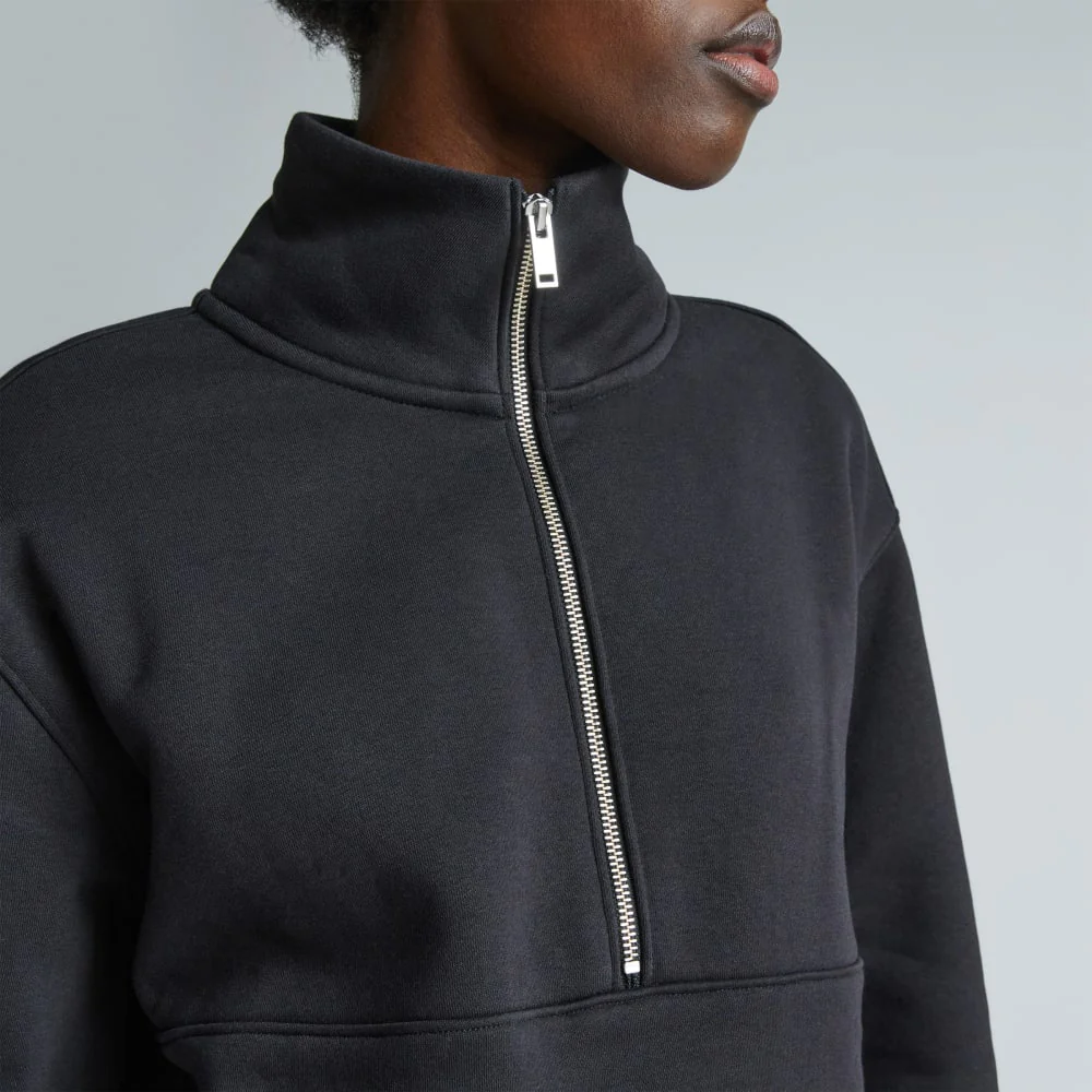 The ReTrack Half-Zip Sweatshirt | Black