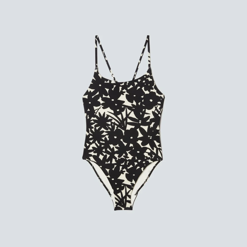 The String One-Piece | Black / Canvas Floral