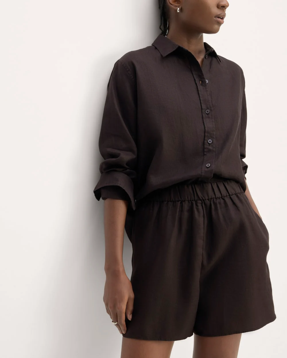 The Linen Easy Short | Black
