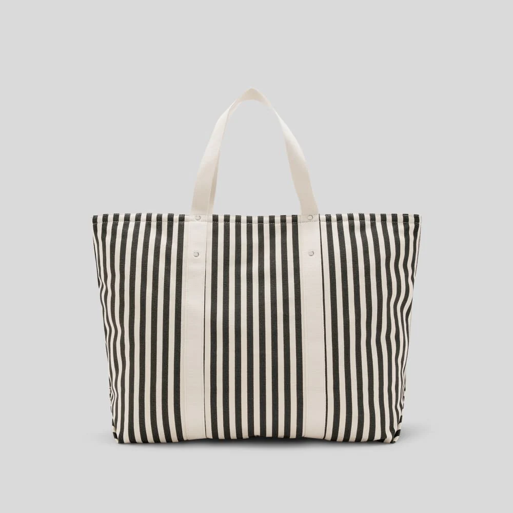 The Organic Canvas Weekender | Black / Bone