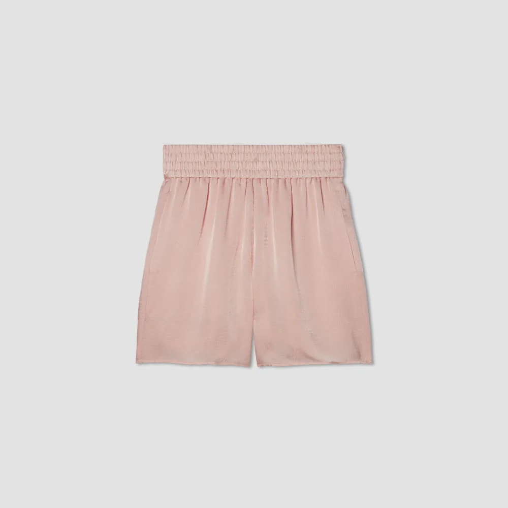 The Satin Pull-On Short | Petal Pink