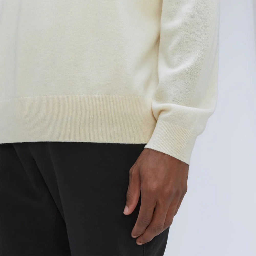 The Merino-Blend Crewneck Sweater | Off White