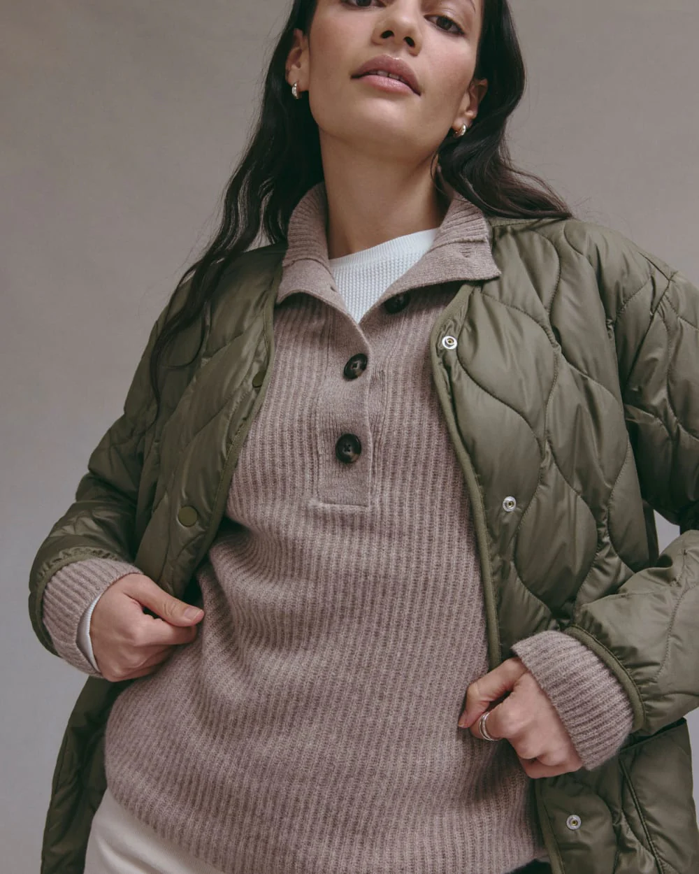 The Long Quilted Liner | Kalamata