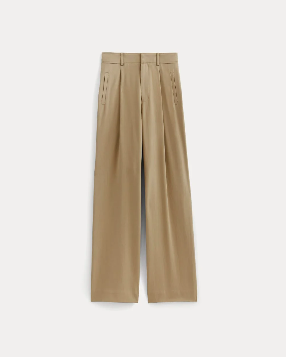 The Draper Pleated Pant in Buttersmooth | Ash Brown | 32 Inseam